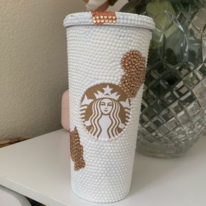 Cow print rhinestone Starbucks cup